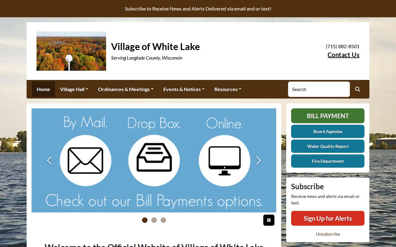 Official White Lake village page for local records context