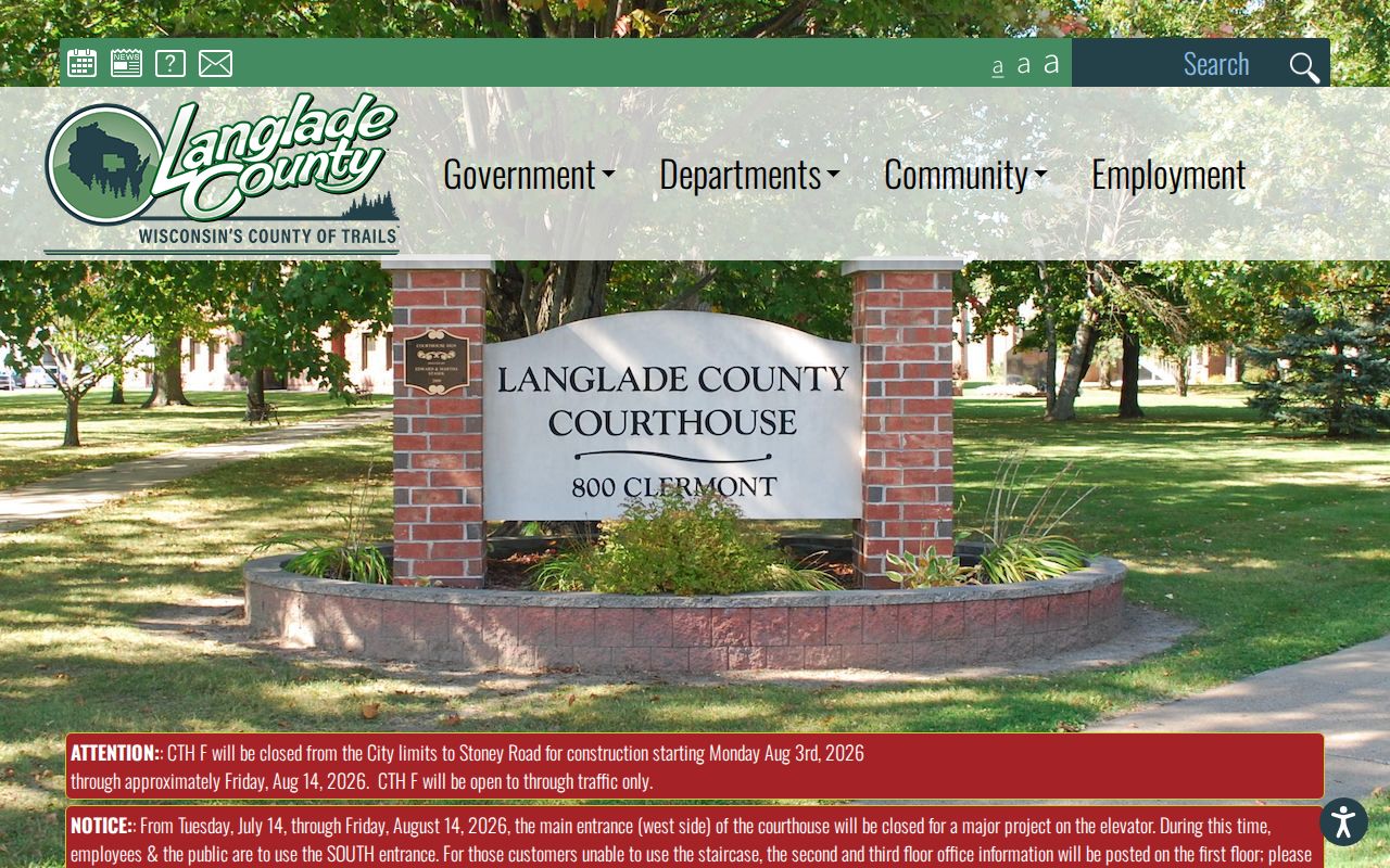 Langlade County criminal records official government directory